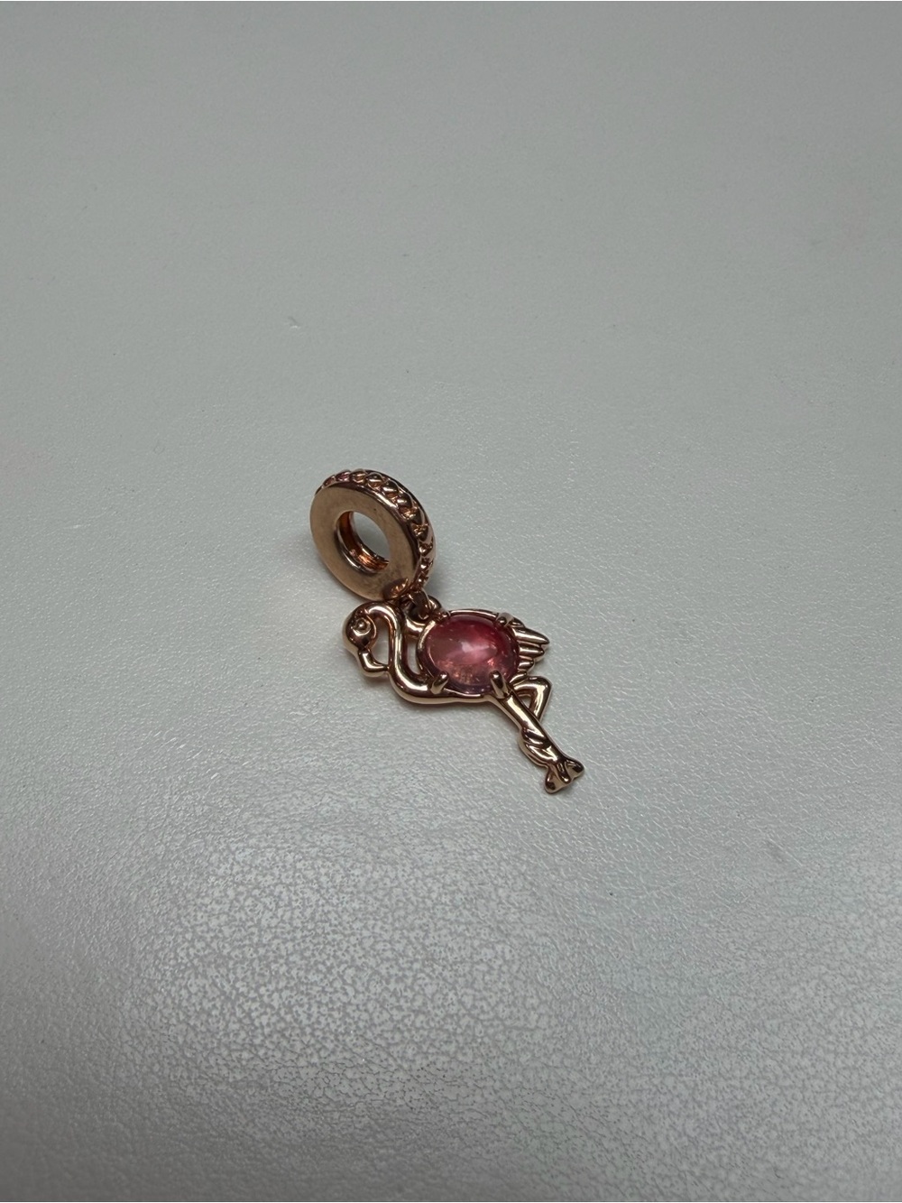 Pandora Rose Gold Flamingo Charm with Pink Crystal Accent - Picture 3 of 5